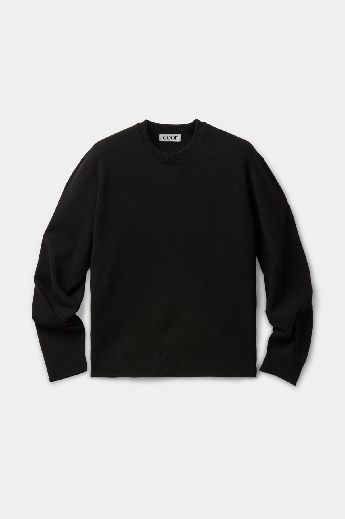 Coor - Merino Wool Crewneck Sweater (Black) product image 1 | TRAB K-Fashion Australia