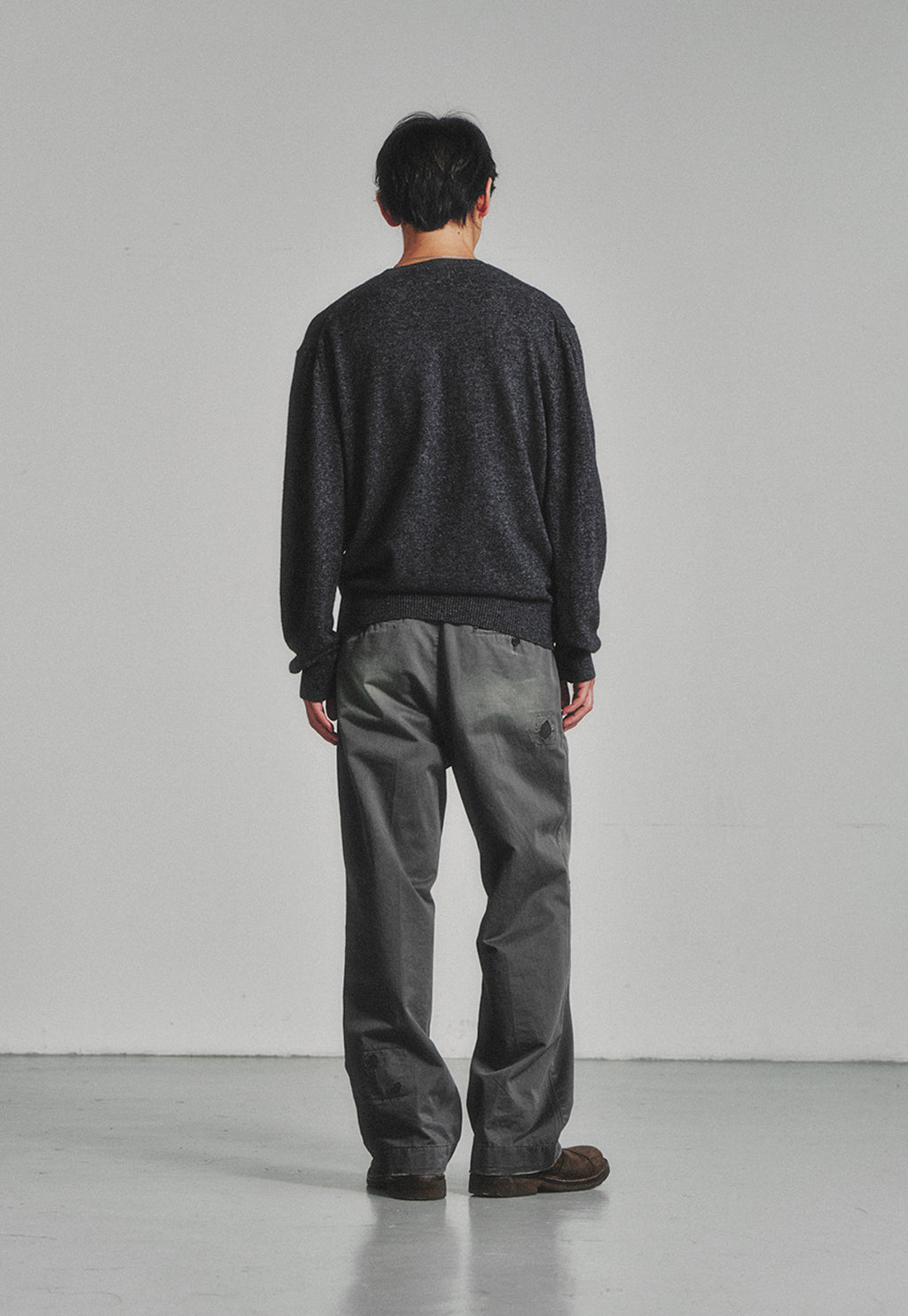Art if acts - Sashiko Chino Pants (Faded Charcoal) product image 4 | TRAB K-Fashion Australia
