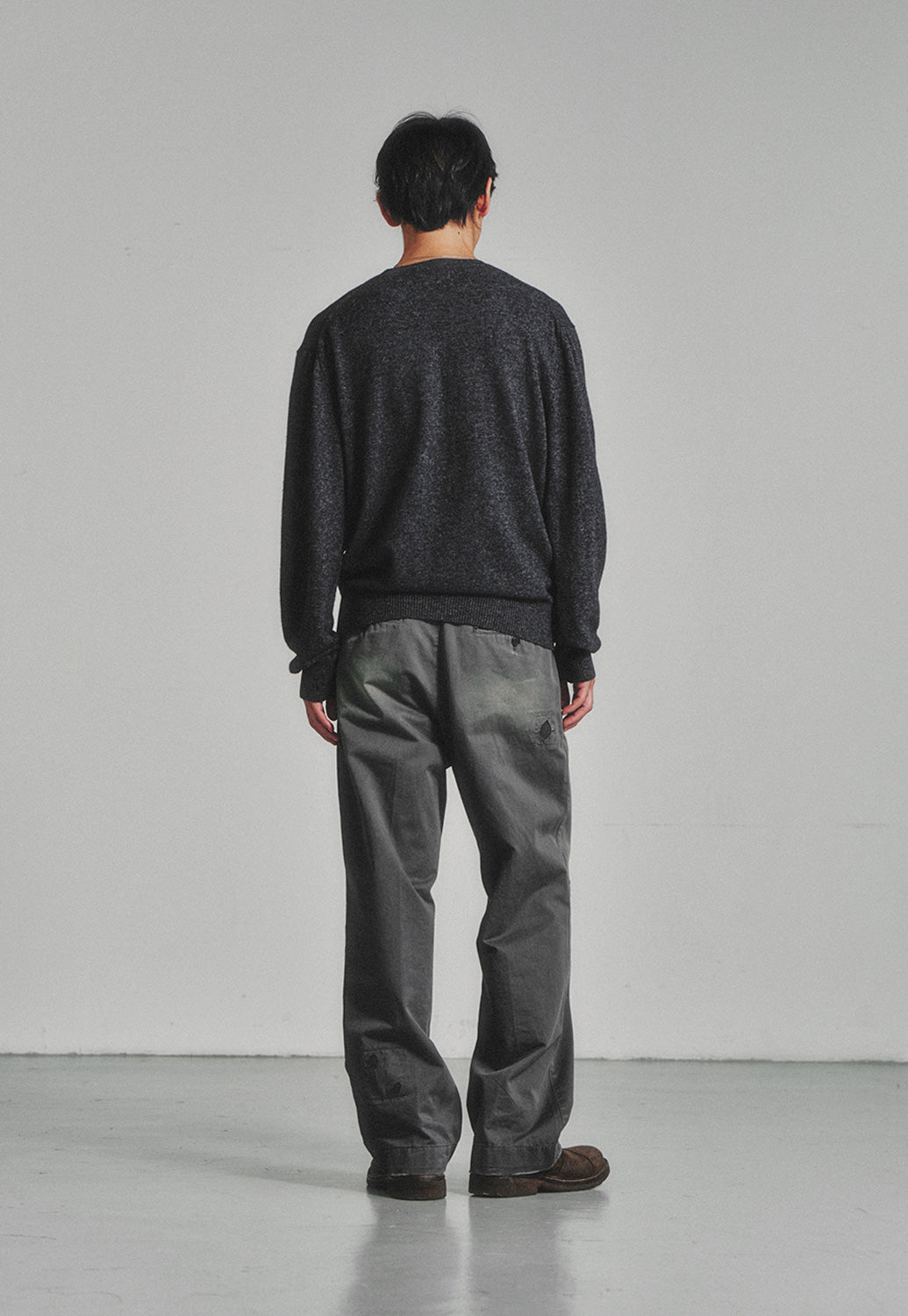 Art if acts - Sashiko Chino Pants (Faded Charcoal) product image 4 | TRAB K-Fashion Australia