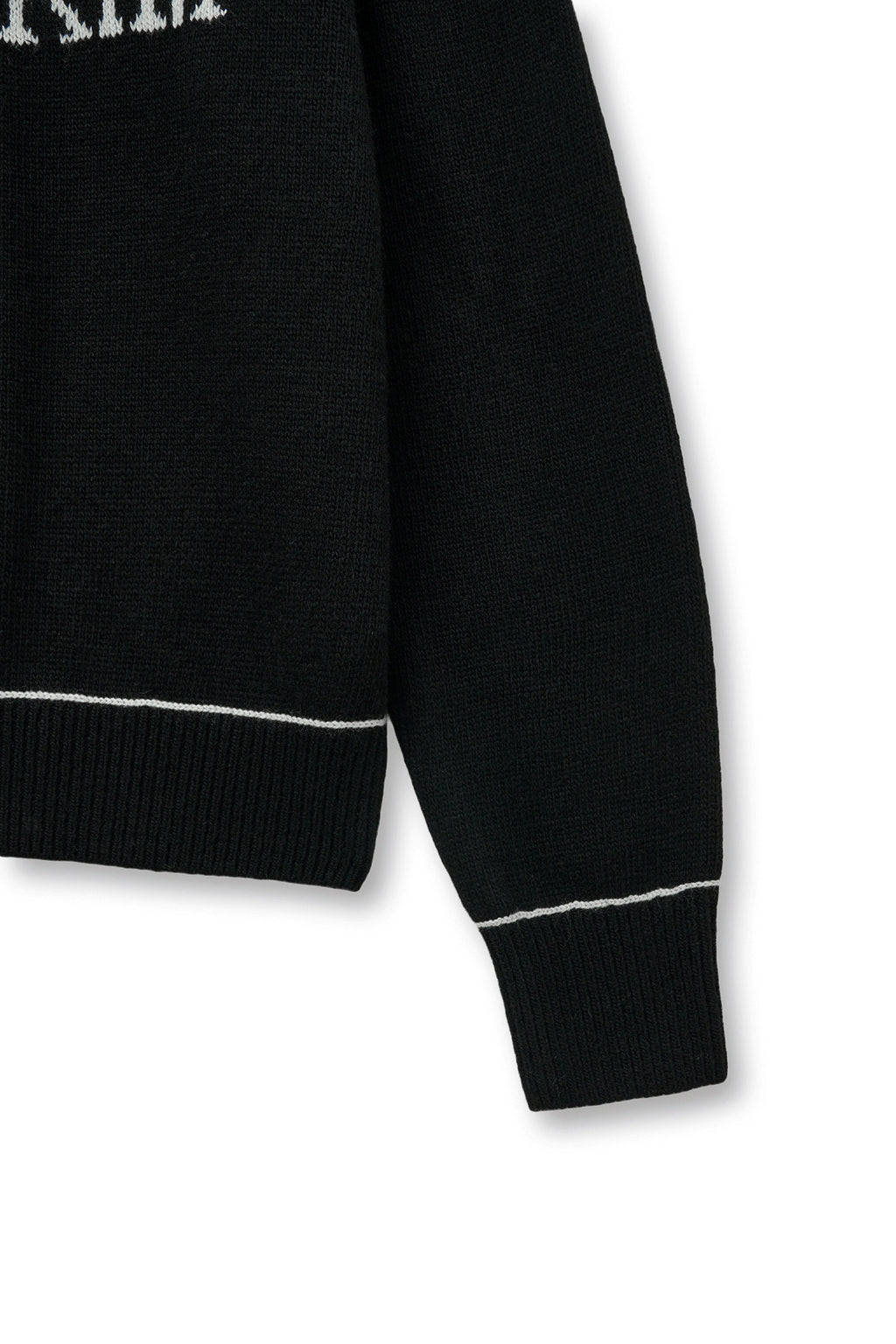 Matin Kim - Color Trim Line Logo Pullover (Black) product image 4 | TRAB K-Fashion Australia
