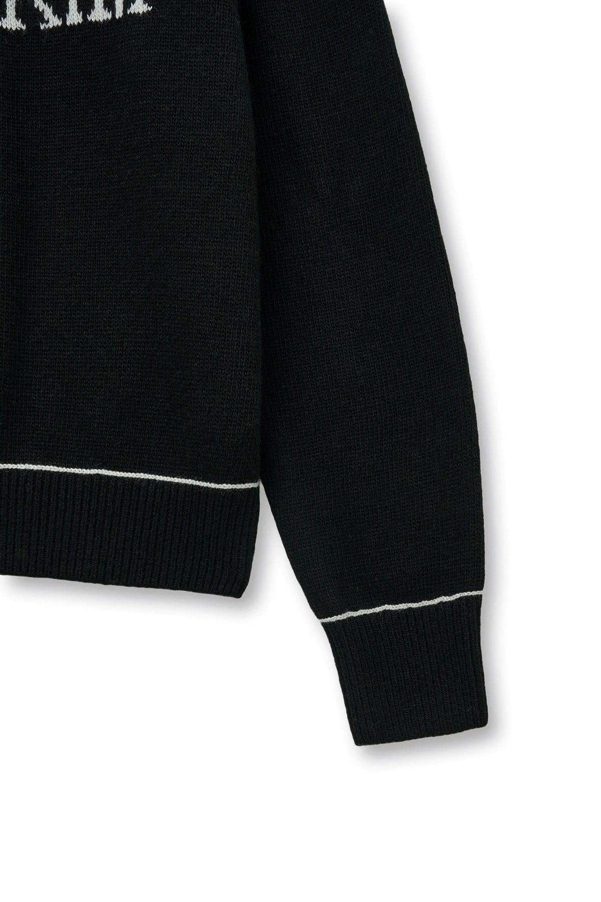 Matin Kim - Color Trim Line Logo Pullover (Black) product image 4 | TRAB K-Fashion Australia