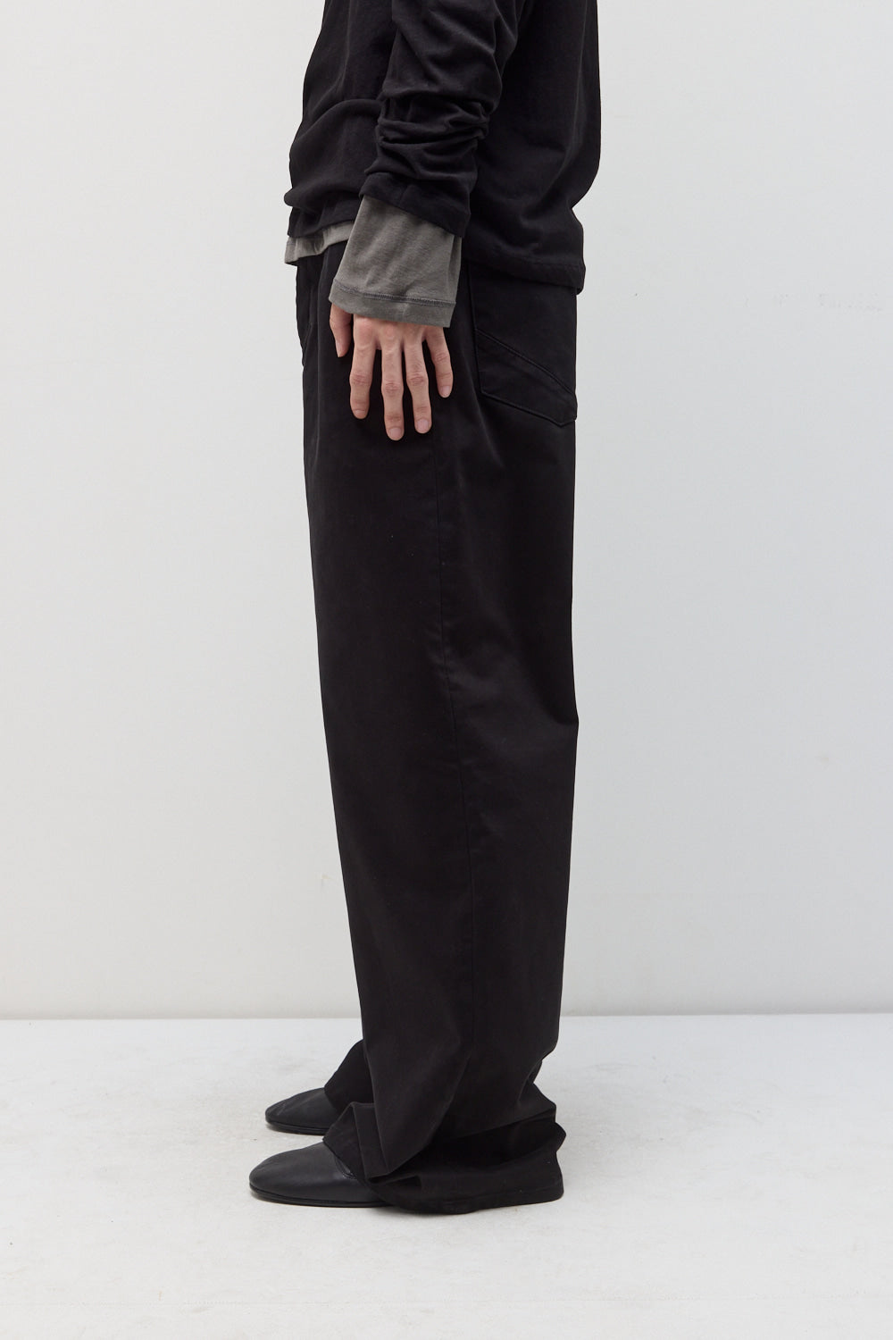 Hatchingroom - Flare Work Trousers Moleskin (Washed Black) product image 7 | TRAB K-Fashion Australia
