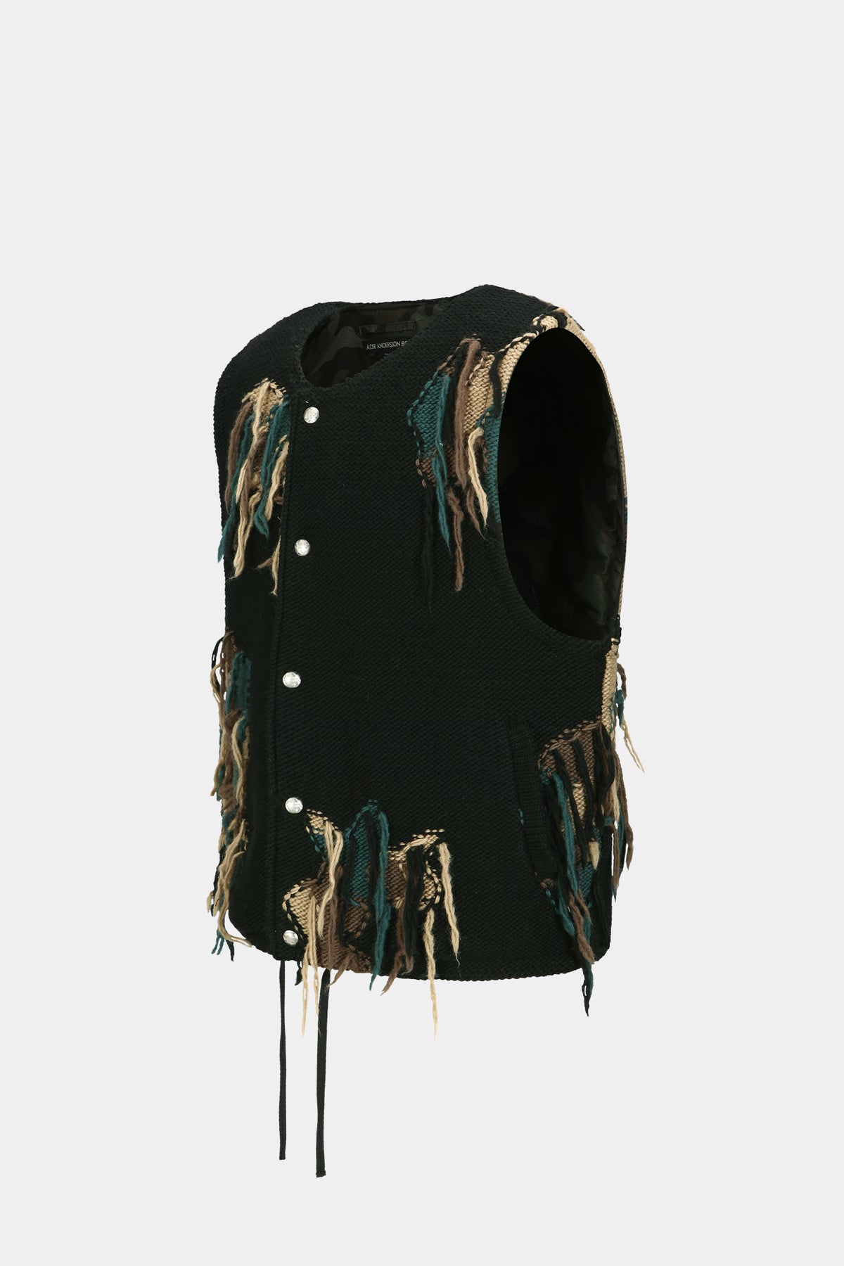 Andersson Bell - Camouflage Reversible Knit Vest (Black) product image 8 | TRAB K-Fashion Australia