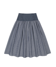 Coyseio - Double Button Stripe Skirt (Navy) product image 1 | TRAB K-Fashion Australia