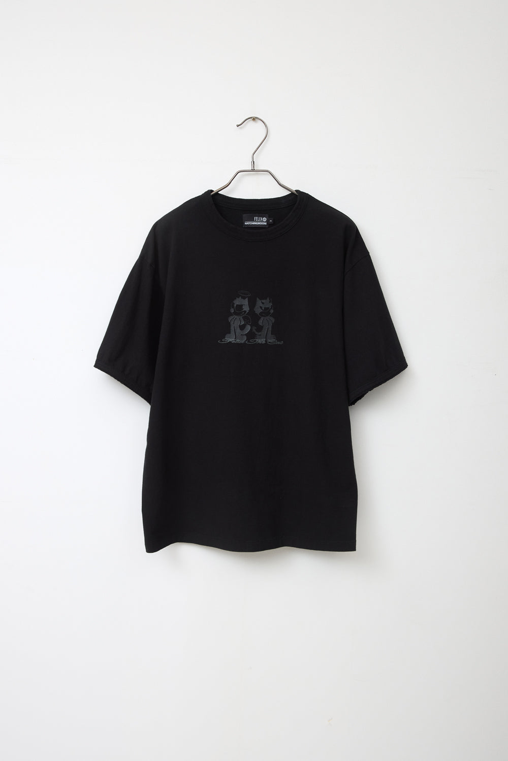 Hatchingroom - Devil & Angel Felix Ringer Tee (Black) product image 1 | TRAB K-Fashion Australia