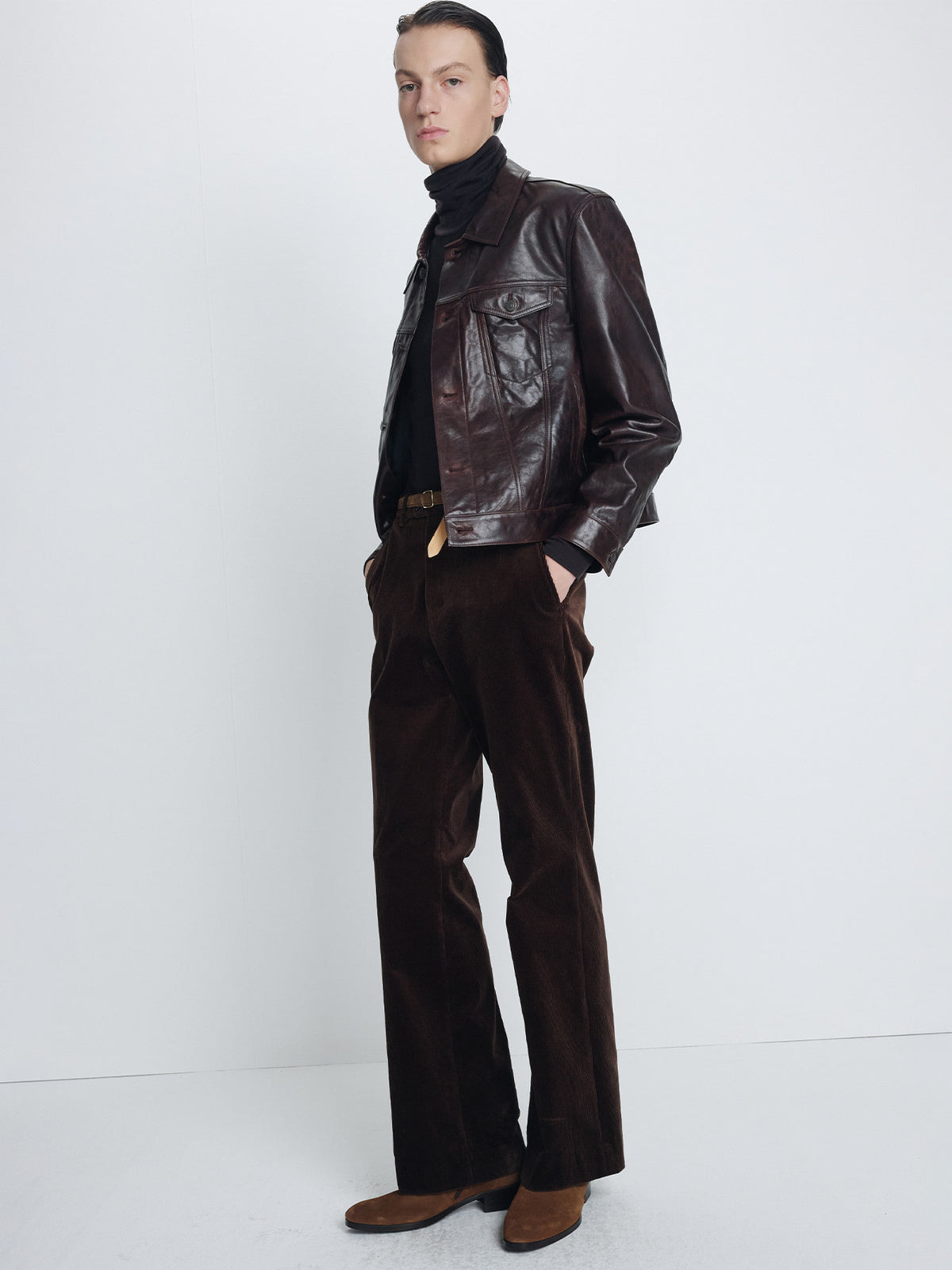 Tonywack - Corduroy Flared Trousers (Deep Brown) product image 5 | TRAB K-Fashion Australia