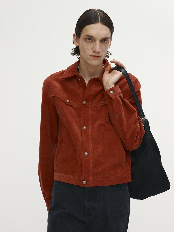 Tonywack - Washed Corduroy Western Trucker (Faded Red) product image 1 | TRAB K-Fashion Australia