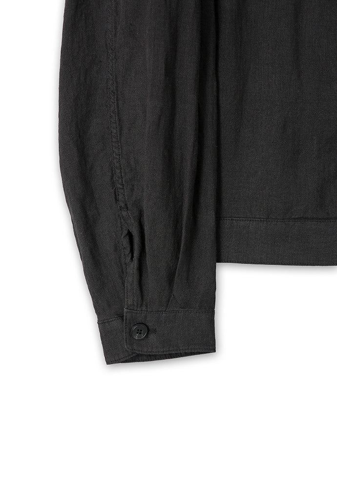 Art if acts - Linen Trucker Jacket (Black) product image 13 | TRAB K-Fashion Australia