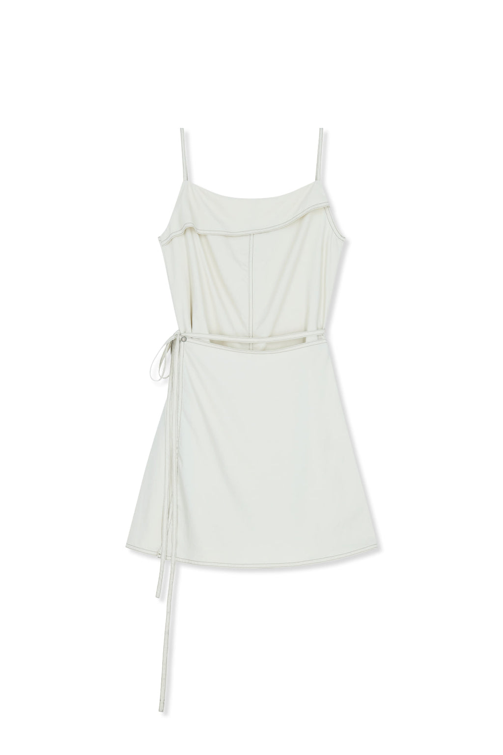 Matin Kim - Sleeveless Wrap Dress (Cream) product image 1 | TRAB K-Fashion Australia