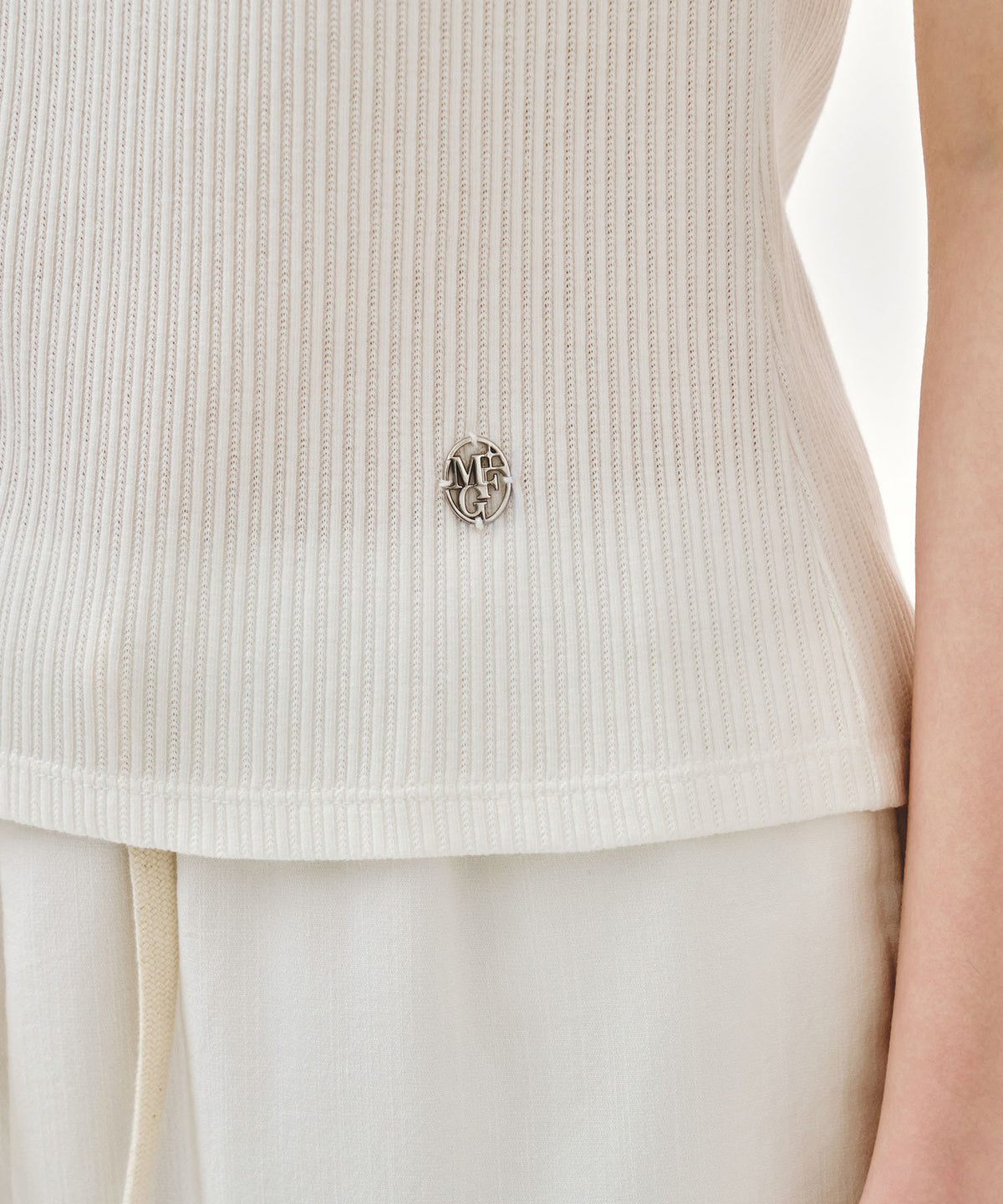 Marithe & Francois Girbaud - Lace Detail Sleeveless (White) product image 4 | TRAB K-Fashion Australia
