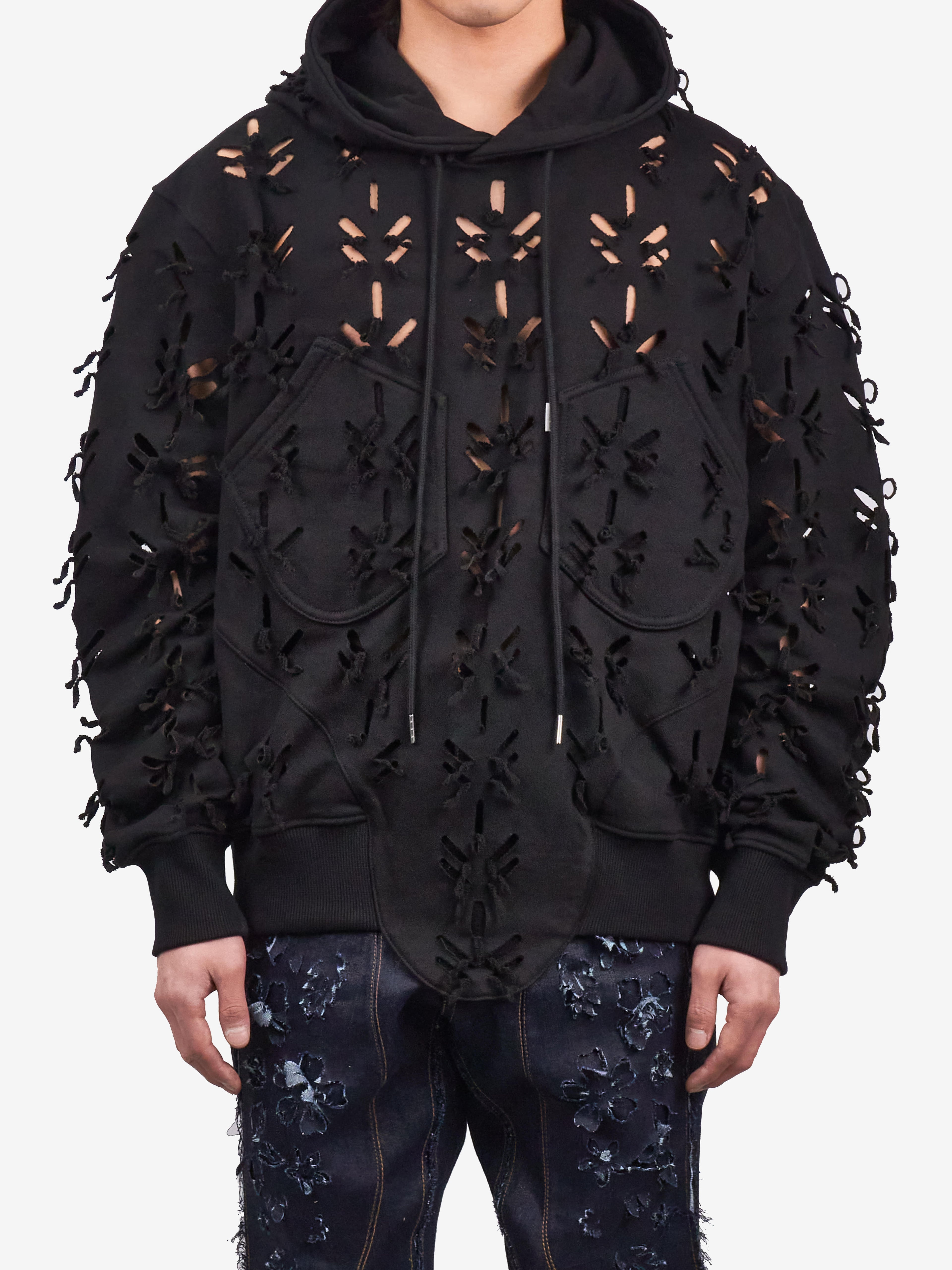 Juntae Kim - Laser-Slashed Hoodie (Pre-Season Off, 30% Off) - Juntae Kim (OC1) product image 1 | TRAB K-Fashion Australia