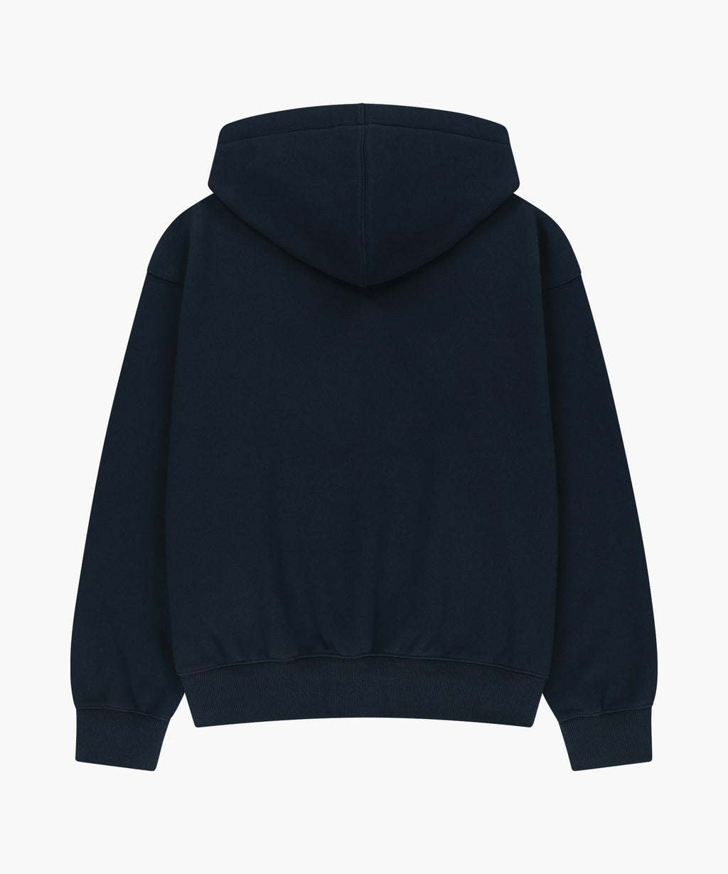 Marithe & Francois Girbaud - Small Classic Logo Oversized Hoodie (brushed) (Navy) product image 6 | TRAB K-Fashion Australia