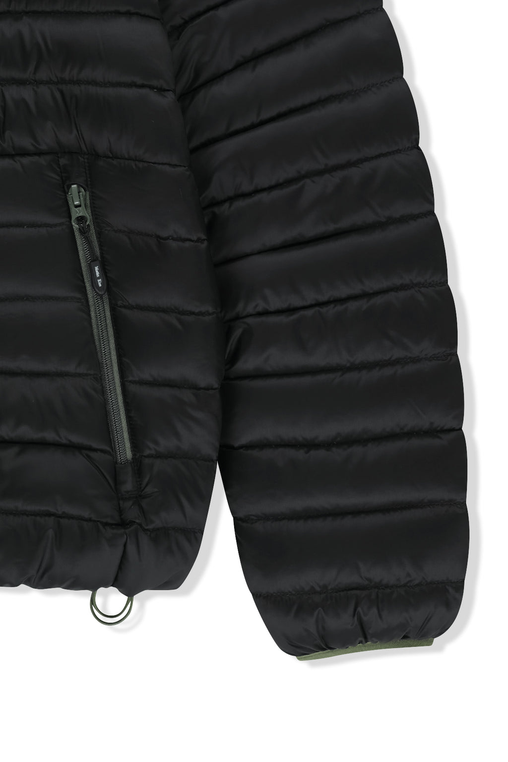 Matin Kim - Contrast Trim Light Down Hoody Jumper (Black) product image 4 | TRAB K-Fashion Australia