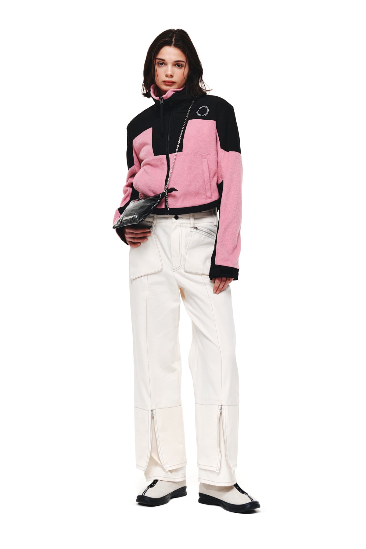 Matin Kim - Fleece Crop Track Jumper (Pink) product image 8 | TRAB K-Fashion Australia