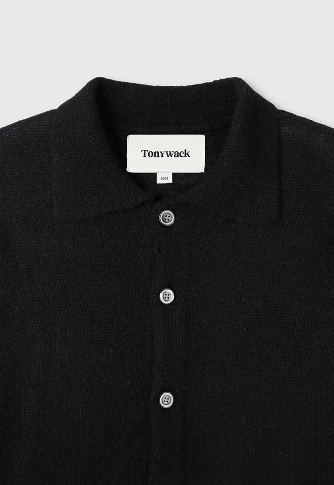 Tonywack - Baby Alpaca Mohair Collar Cardigan (Black) product image 8 | TRAB K-Fashion Australia