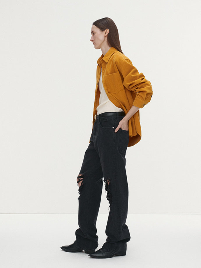 Tonywack - Washed Corduroy Distressed Shirt (Mustard) product image 2 | TRAB K-Fashion Australia