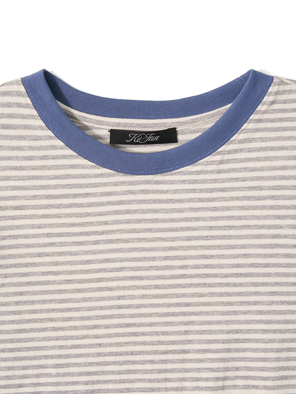 Kijun - Stripe Mid Sleeve Tee (Melange Grey) product image 11 | TRAB K-Fashion Australia