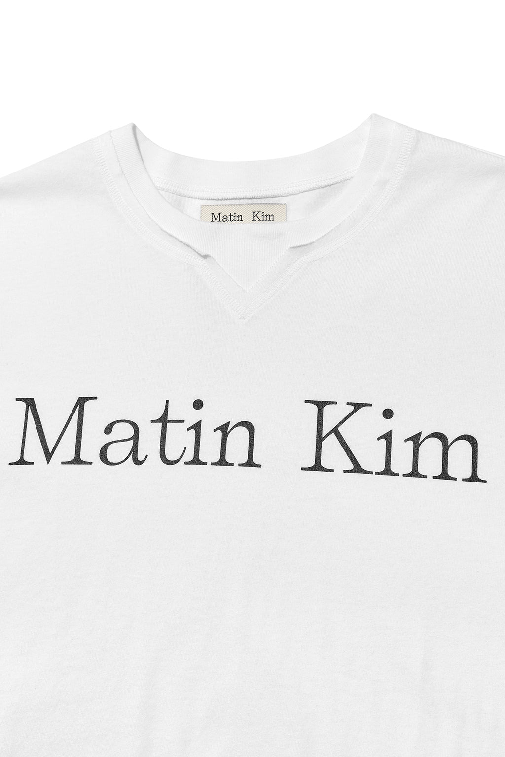 Matin Kim - Matin Logo Typo Long Sleeve Top (White) product image 3 | TRAB K-Fashion Australia