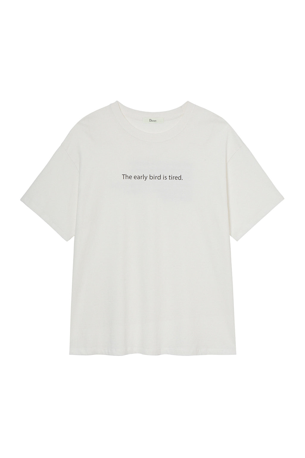Deinet - The Early Bird Is Tired T-Shirt (White) product image 4 | TRAB K-Fashion Australia