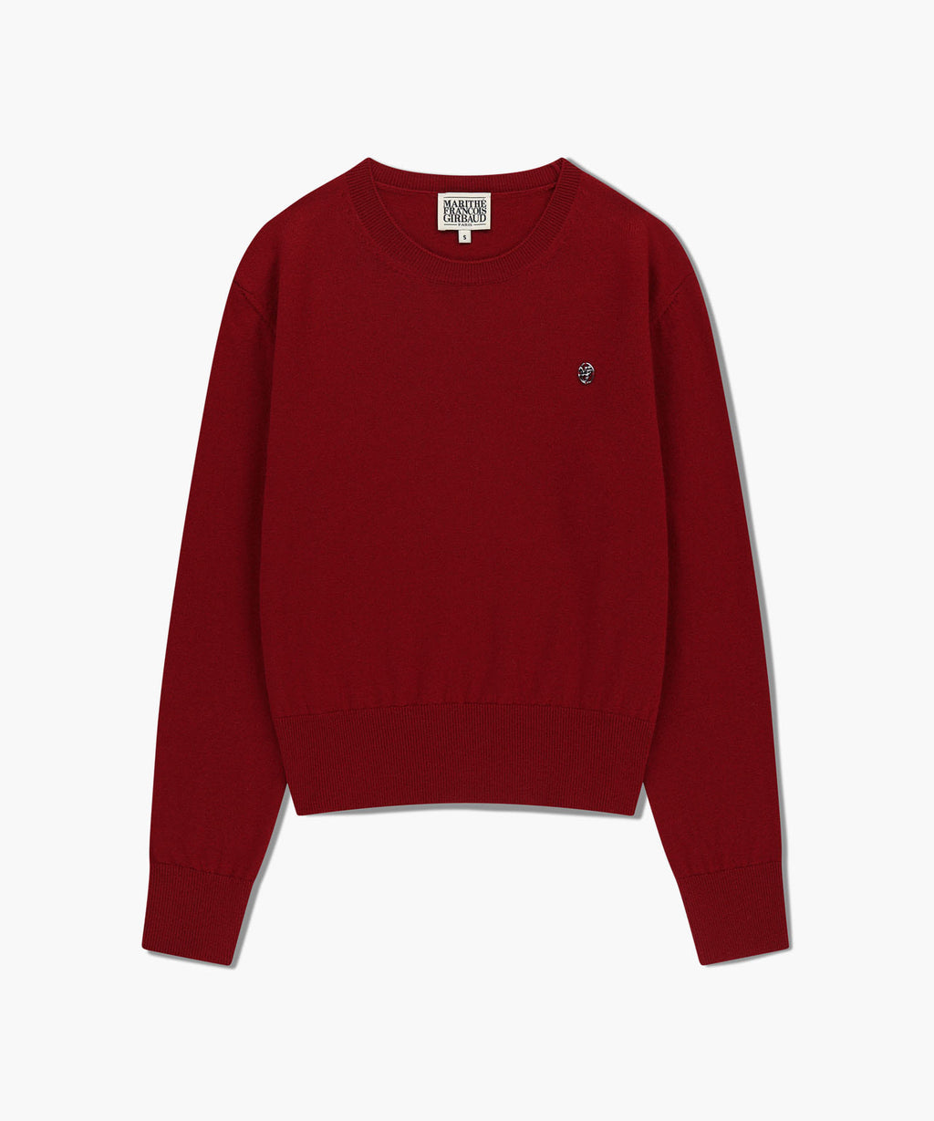 Marithe & Francois Girbaud - Basic Crop Knit Pullover (Red) product image 6 | TRAB K-Fashion Australia