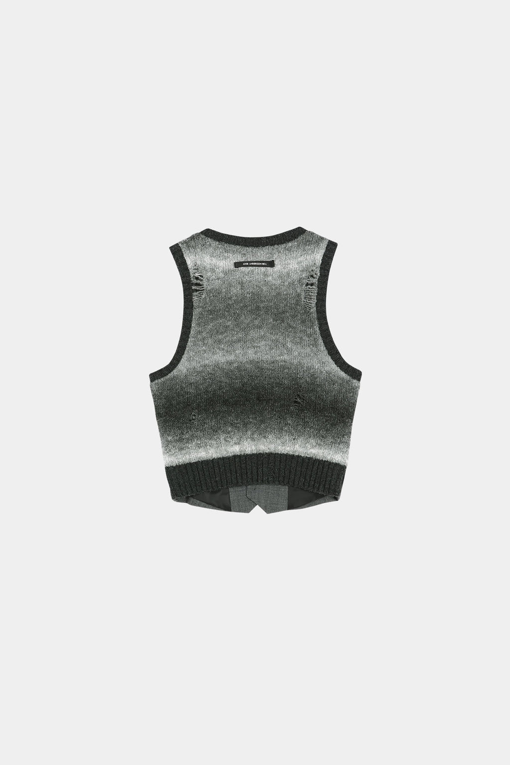 Andersson Bell - Back Knit Argyle Patched Vest (Grey) product image 12 | TRAB K-Fashion Australia