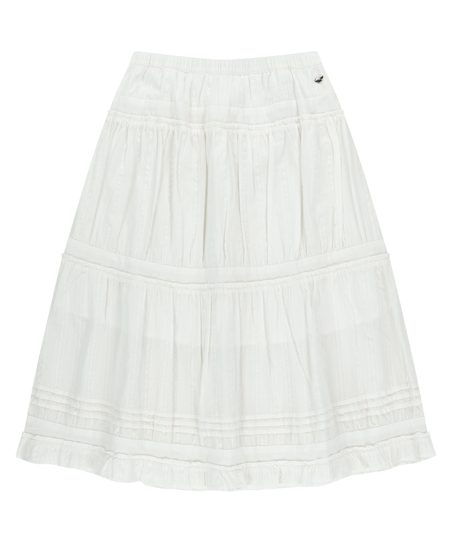 Coyseio - Shirring Midi Skirt (White) product image 1 | TRAB K-Fashion Australia