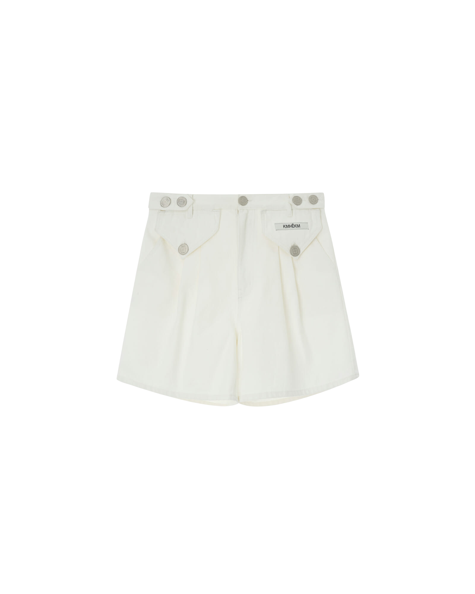 Kimhe Kim - Two Pockets Denim Shorts (White) product image 6 | TRAB K-Fashion Australia