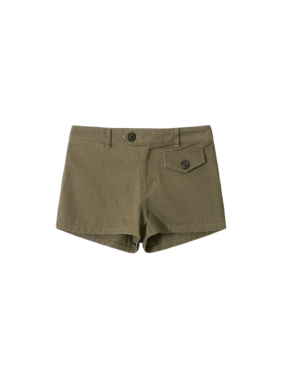 Kijun - Pocketed Mini Shorts (Khaki) product image 7 | TRAB K-Fashion Australia