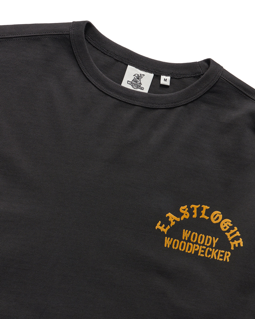 Eastlogue - Flocking And Embroidered Woody L.s T-shirts (Black) product image 3 | TRAB K-Fashion Australia