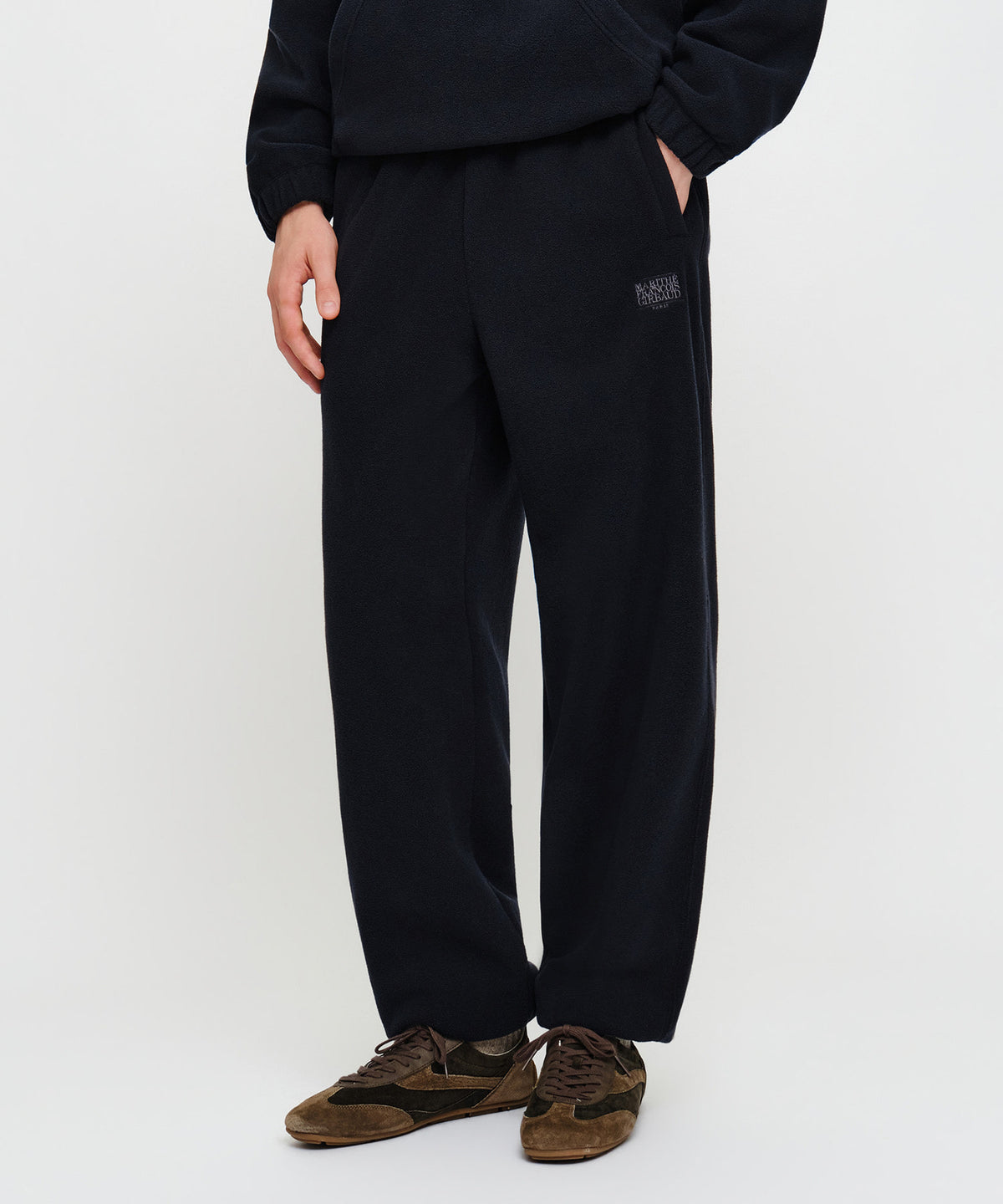 Marithe & Francois Girbaud - Classic Logo Fleece Joggers (Dark Navy) product image 1 | TRAB K-Fashion Australia