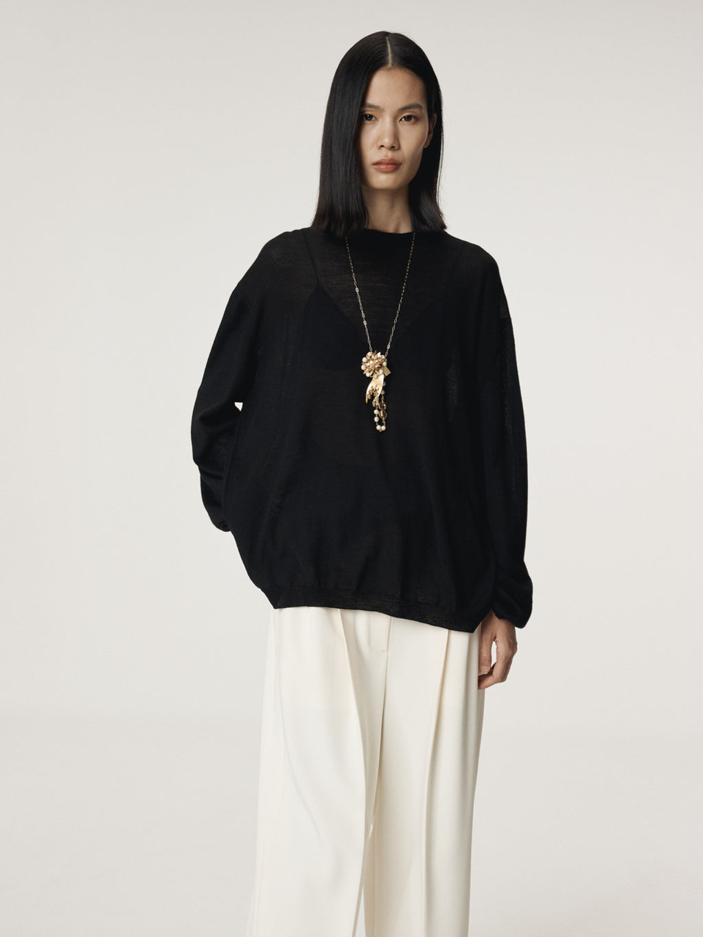 Recto - Back Open Detail Knit Top (Black) product image 6 | TRAB K-Fashion Australia