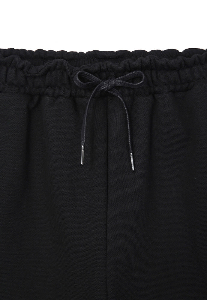 Tonywack - Heavyweight Brushed-Jersey Logo Embroidered Shorts (Black) product image 9 | TRAB K-Fashion Australia