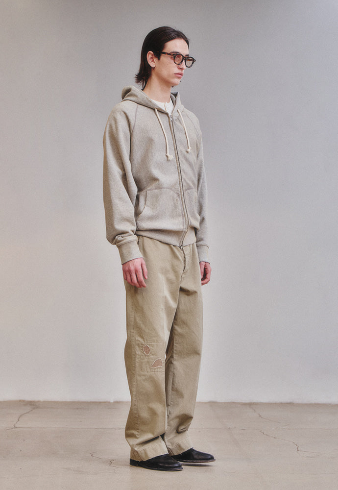Art if acts - Garment Dyed Sweat Hooded Zip-Up (Melange Grey) product image 4 | TRAB K-Fashion Australia