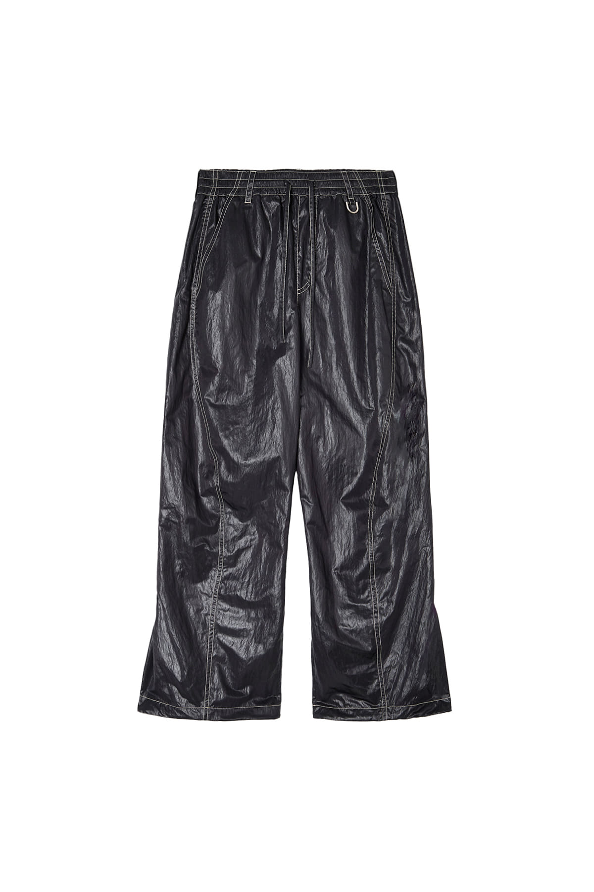 Matin Kim - Glossy Banding Track Pants (Black) product image 2 | TRAB K-Fashion Australia