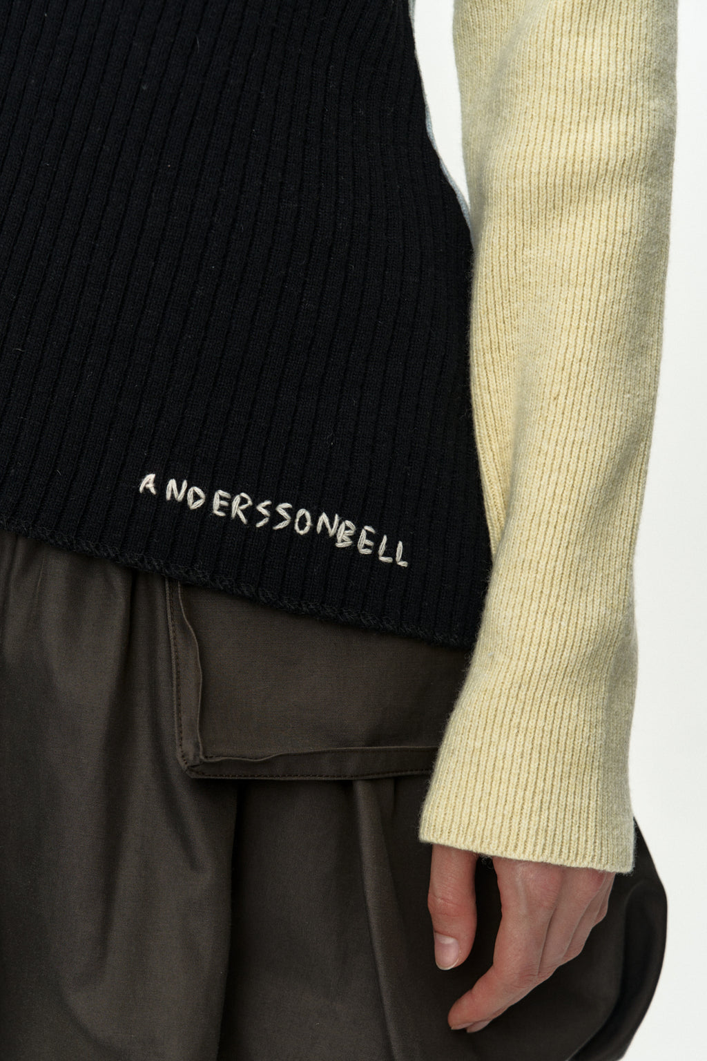 Andersson Bell - Asymmetric Panel Collar Sweater (Black) product image 8 | TRAB K-Fashion Australia