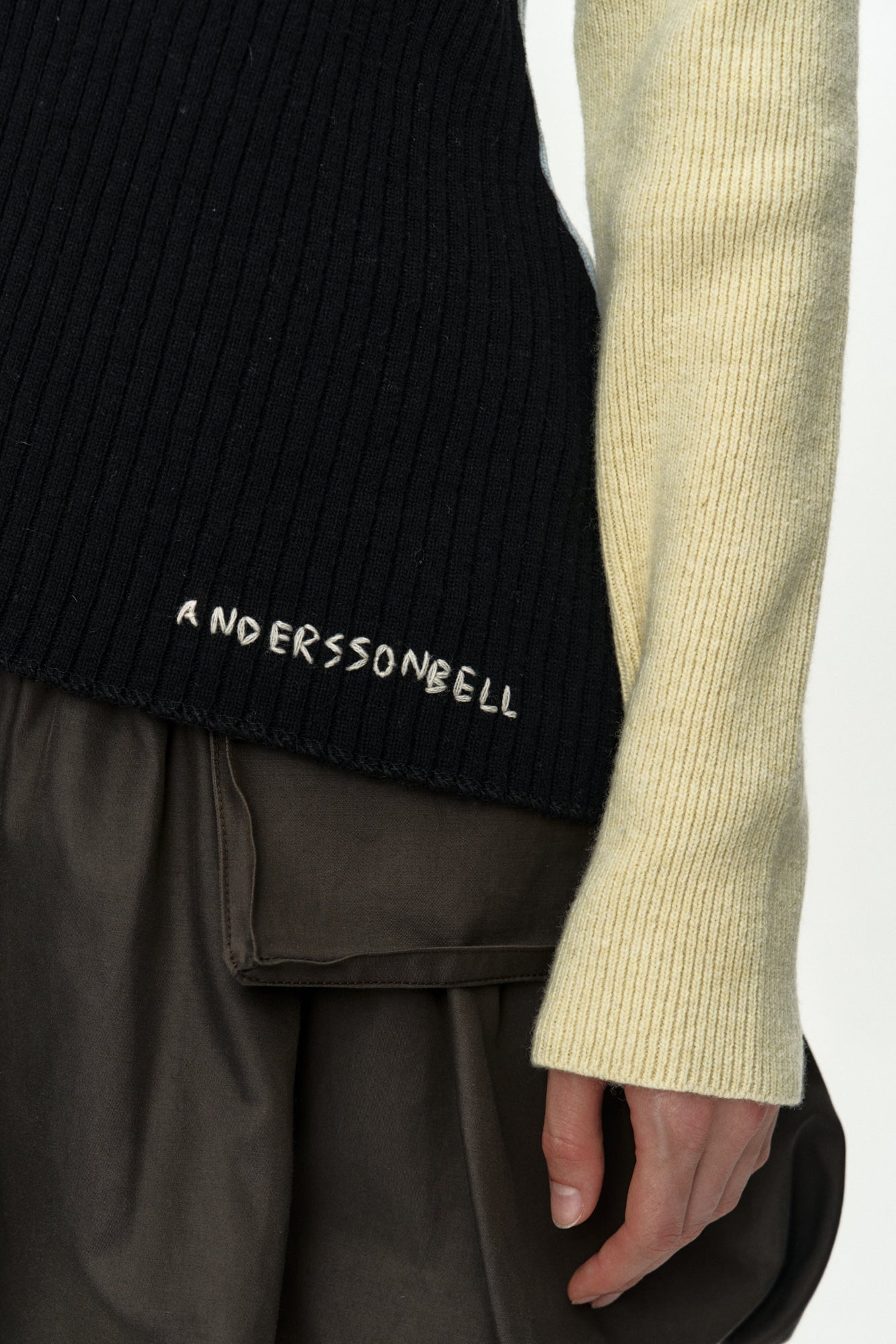 Andersson Bell - Asymmetric Panel Collar Sweater (Black) product image 8 | TRAB K-Fashion Australia