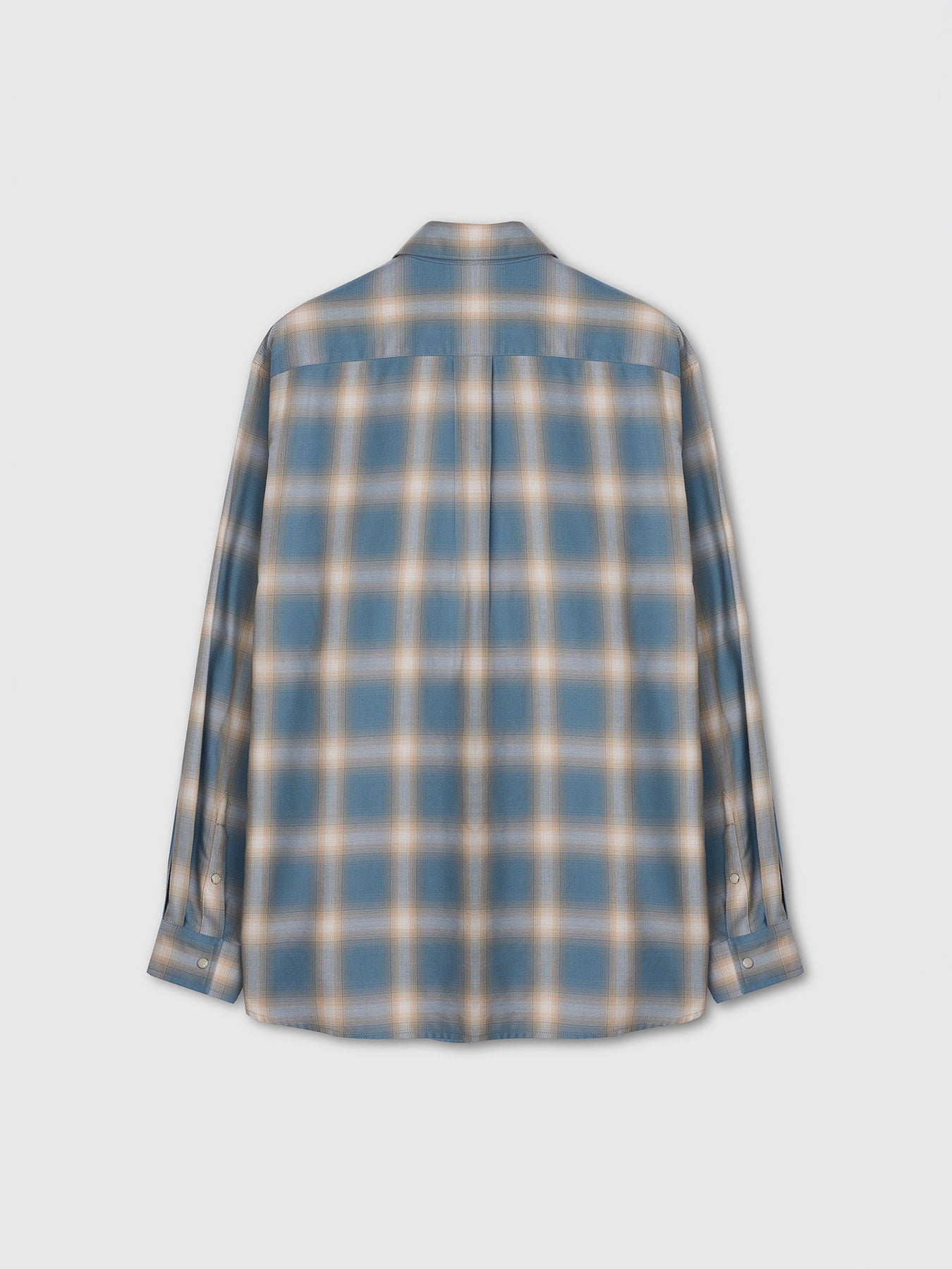Tonywack - Checked Cotton Modal Western Shirt (Japanese Fabric) (Sky Blue) product image 7 | TRAB K-Fashion Australia