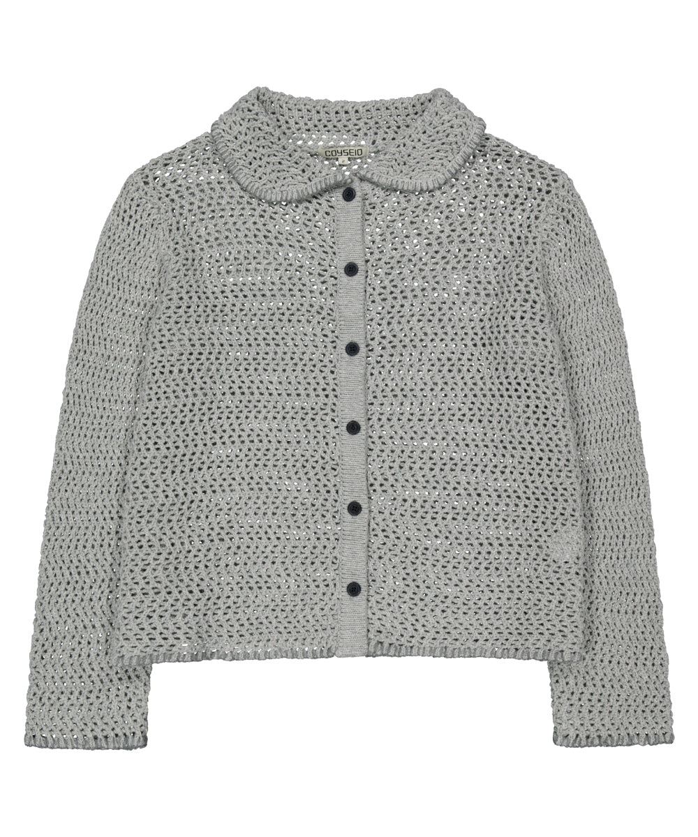Coyseio - Net Knit Cardigan (Grey) product image 10 | TRAB K-Fashion Australia