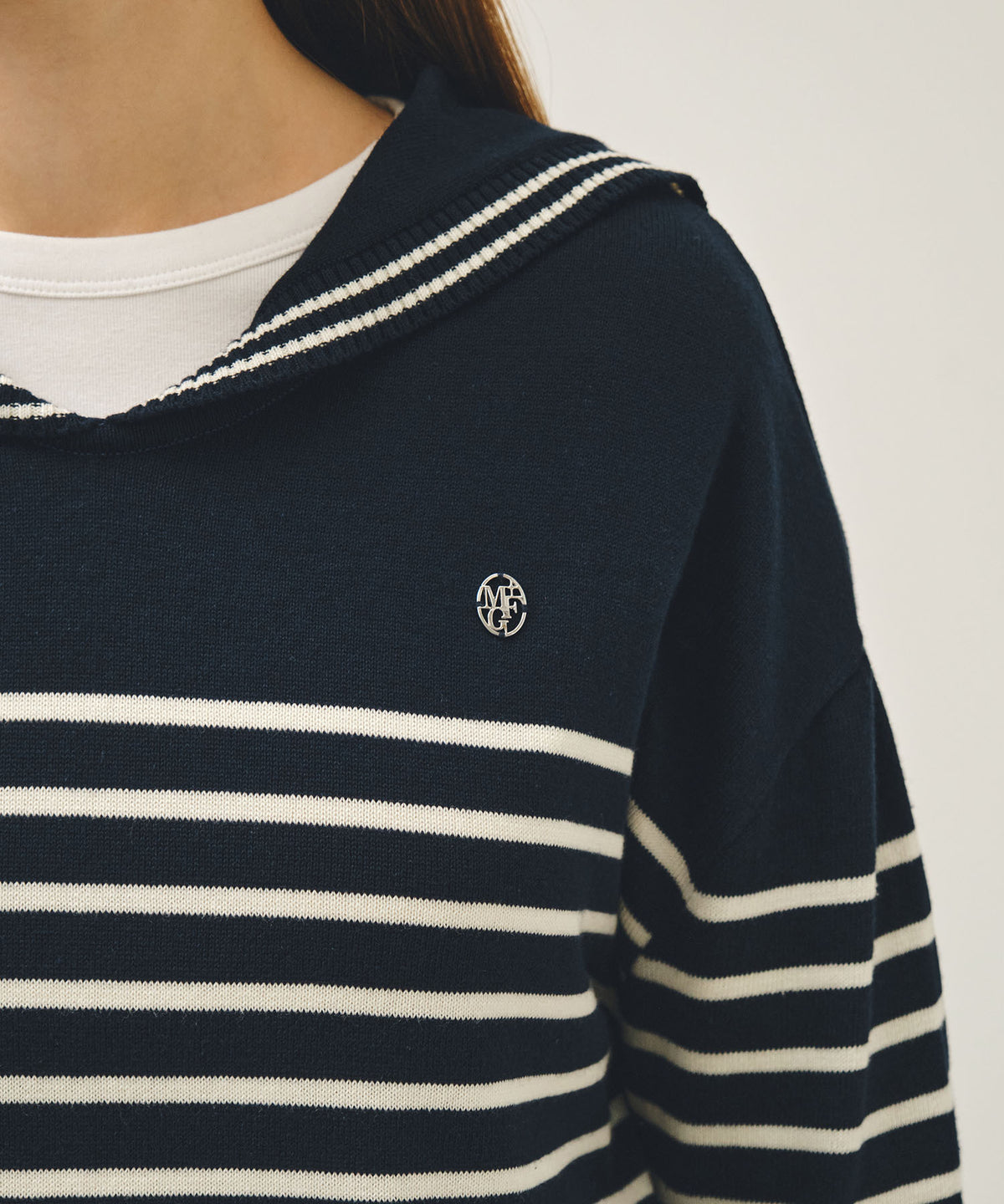 Marithe & Francois Girbaud - Sailor Knit Pullover (Navy) product image 4 | TRAB K-Fashion Australia