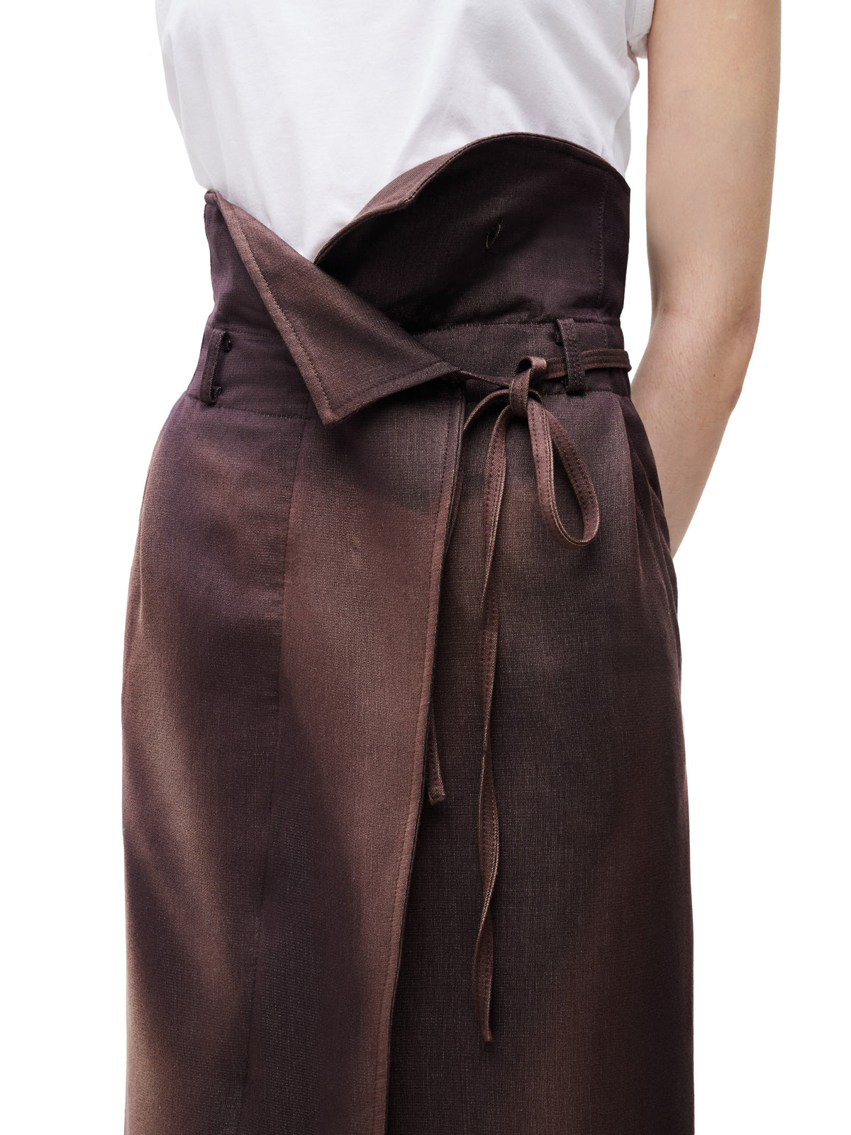 Jiyong Kim - Sun-Bleached Folded Wrap Skirt (Brown) product image 6 | TRAB K-Fashion Australia