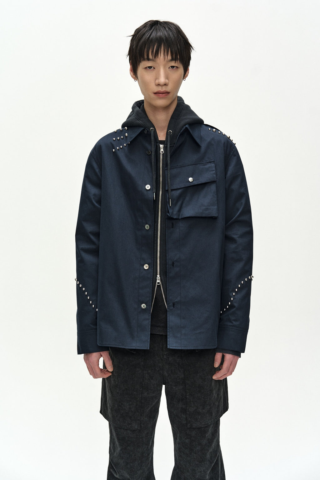 Andersson Bell - Roghen Studded Shirt (dark Navy) (Dark Navy) product image 4 | TRAB K-Fashion Australia