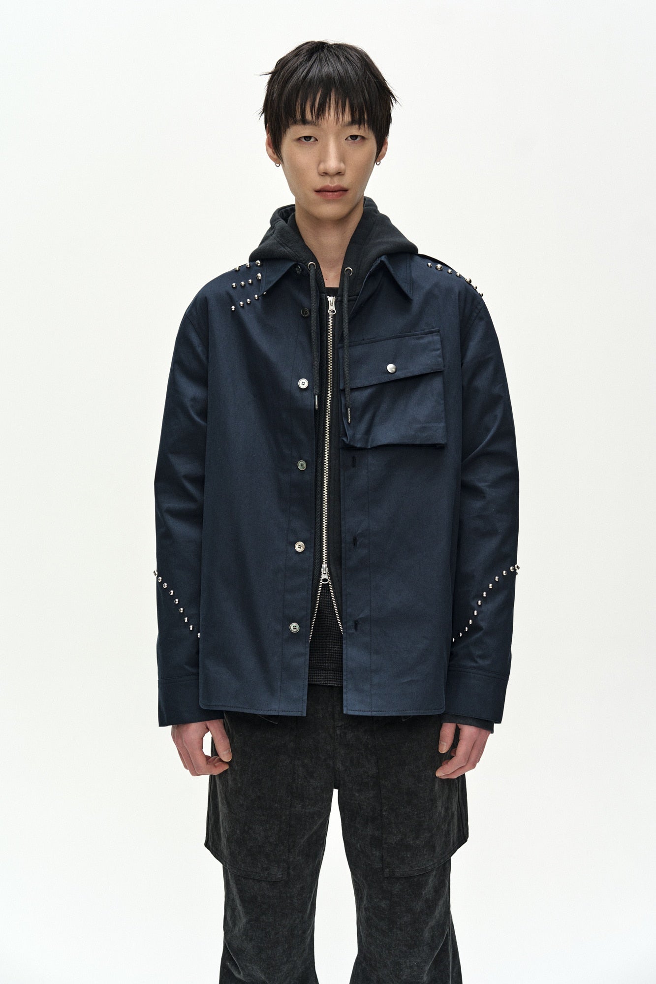 Andersson Bell - Roghen Studded Shirt (dark Navy) (Dark Navy) product image 4 | TRAB K-Fashion Australia