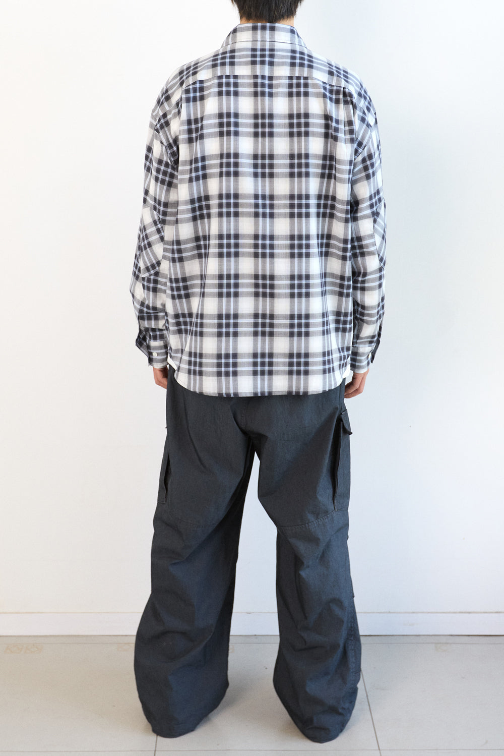 Hatchingroom - Archive Shirt V2 Herringbone Oreo Check (Blue) product image 9 | TRAB K-Fashion Australia