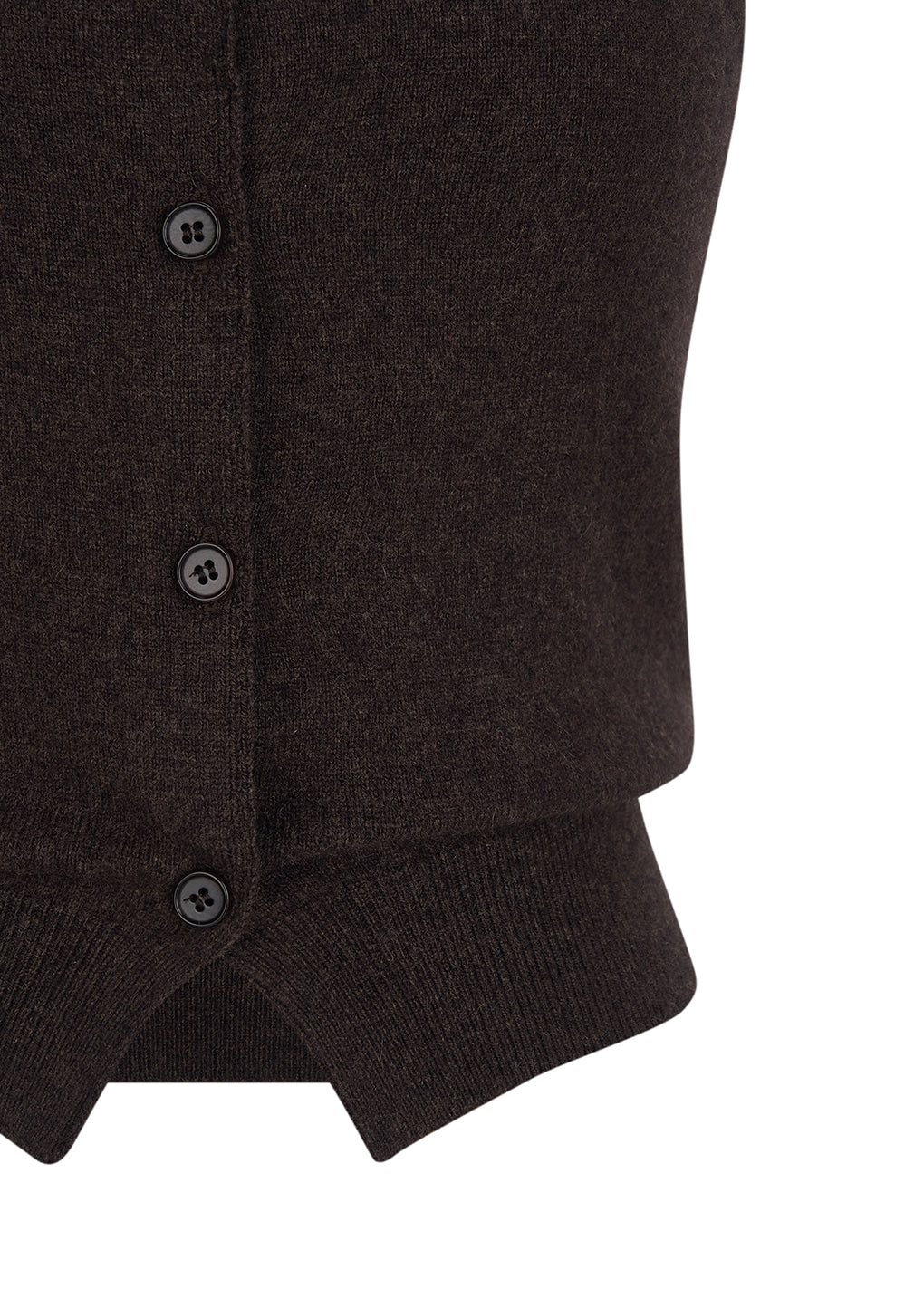 Amomento - Cashmere Button Up U-neck Vest (Brown) product image 9 | TRAB K-Fashion Australia