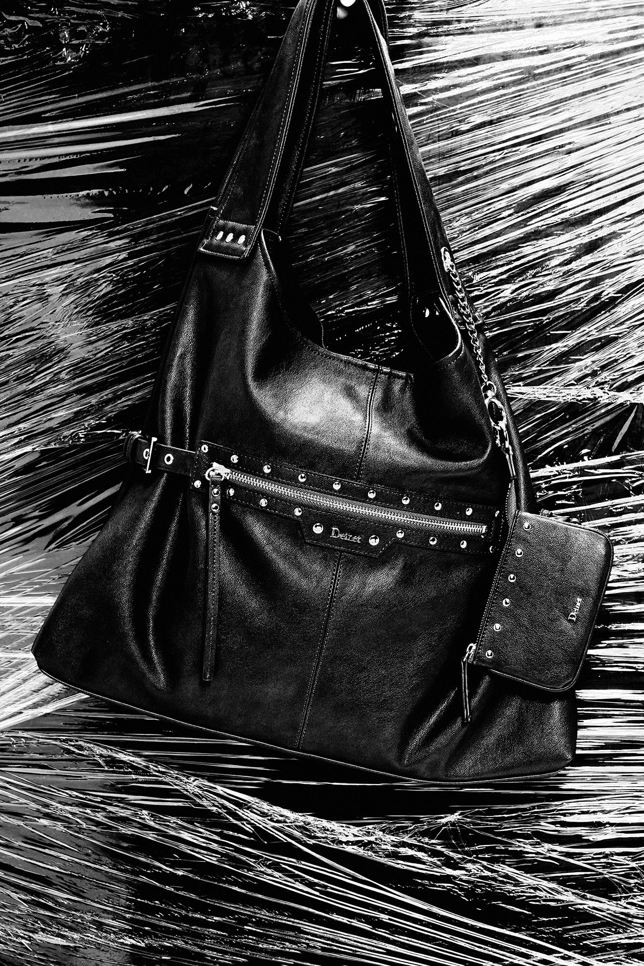 Deinet - Stud Detail Point Pocket Bag (Black) product image 7 | TRAB K-Fashion Australia