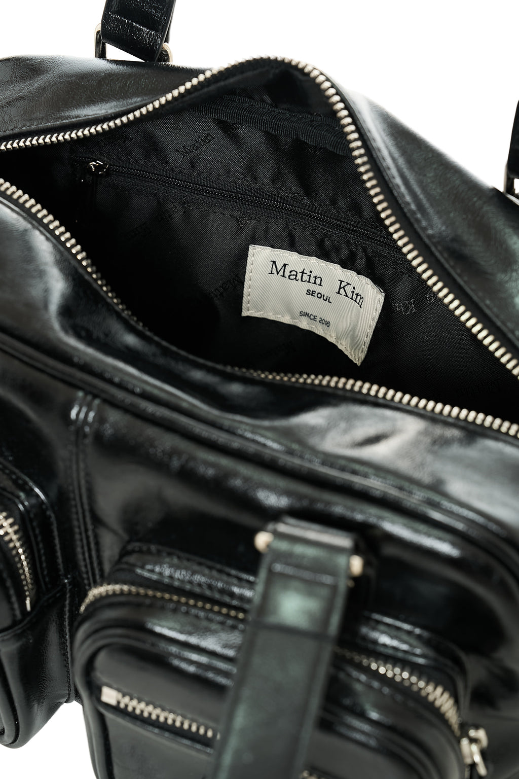 Matin Kim - Double Pocket Brick Shoulder Bag (Black) product image 5 | TRAB K-Fashion Australia