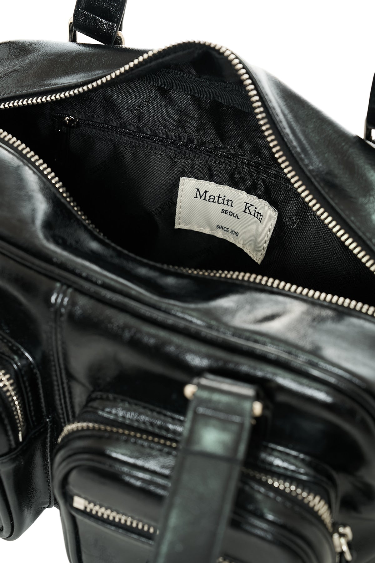 Matin Kim - Double Pocket Brick Shoulder Bag (Black) product image 5 | TRAB K-Fashion Australia