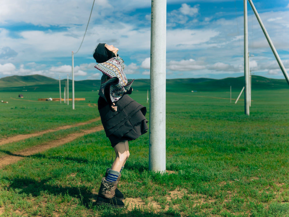 Coyseio - Striped Mori Knee Socks (Melange Grey) product image 2 | TRAB K-Fashion Australia