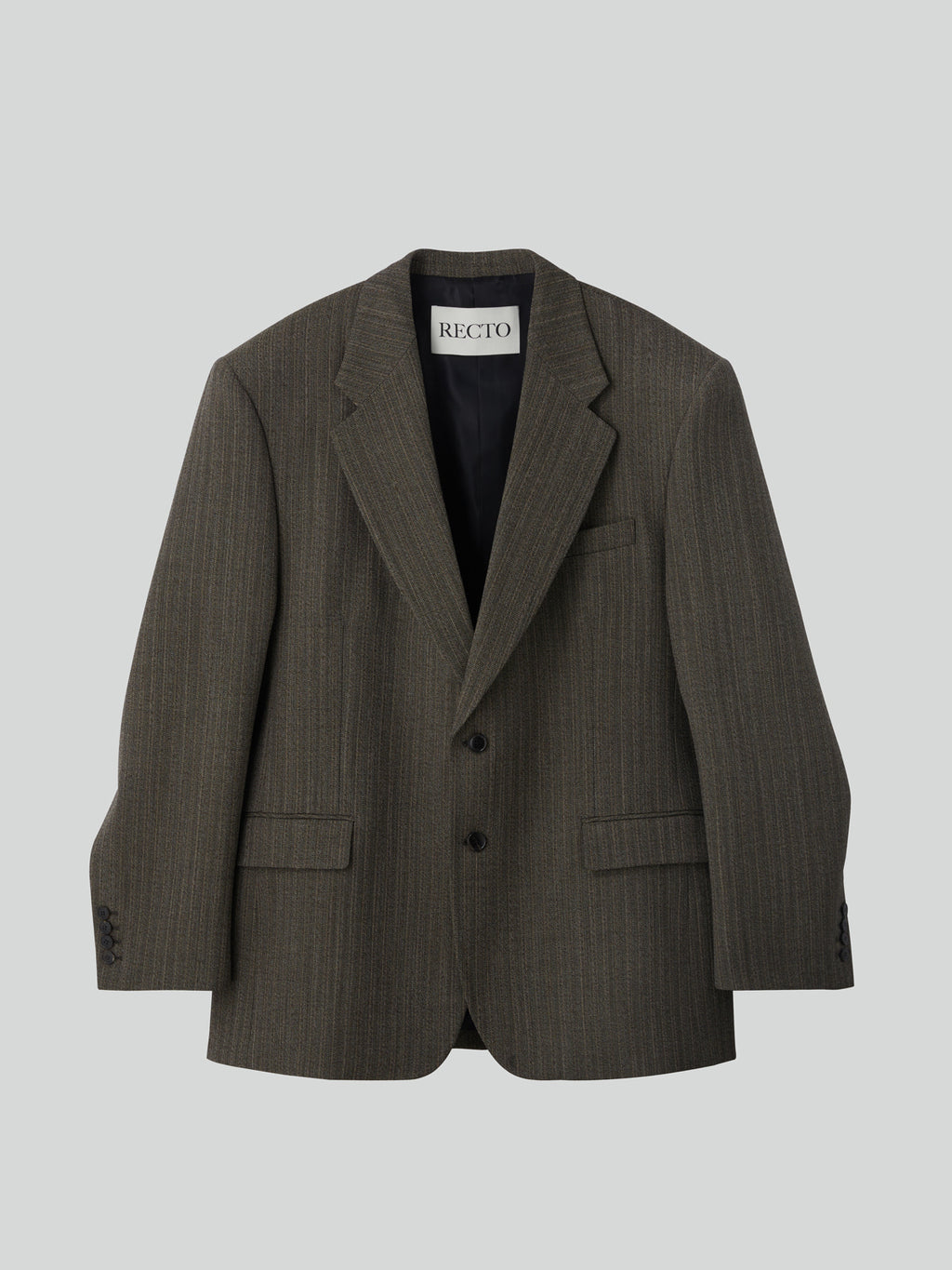 Recto - Broken Harringbone Suit Jacket (Dark Khaki) product image 5 | TRAB K-Fashion Australia