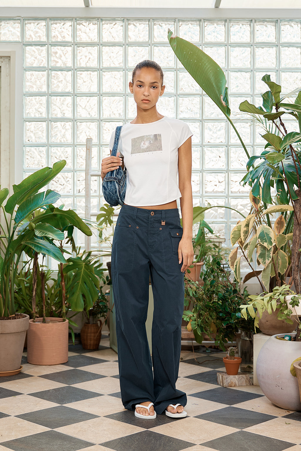 Matin Kim - Rabbit Printing Raglan Slim Top (White) product image 11 | TRAB K-Fashion Australia